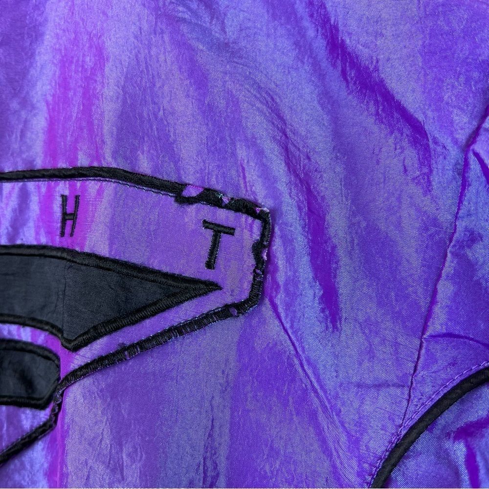 Rare VTG Nike Air Flight Purple Iridescent Chameleon 90s Jacket Mens Unisex Sz S - Picture 7 of 7